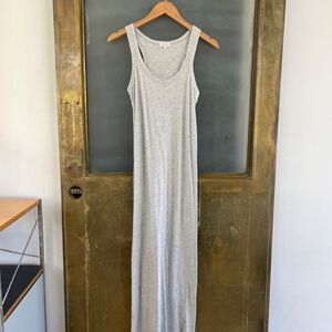 Demylee 100% Pima Cotton Maxi Tank Dress Gray Minimal Everyday Size XS